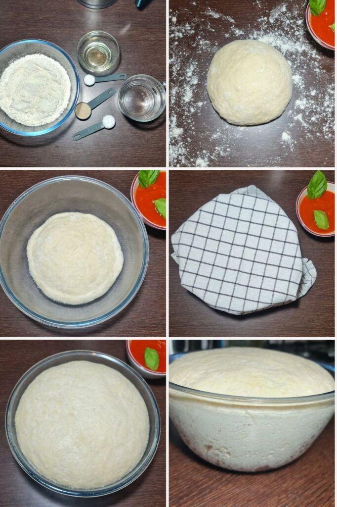 collage pizza daugh step by step