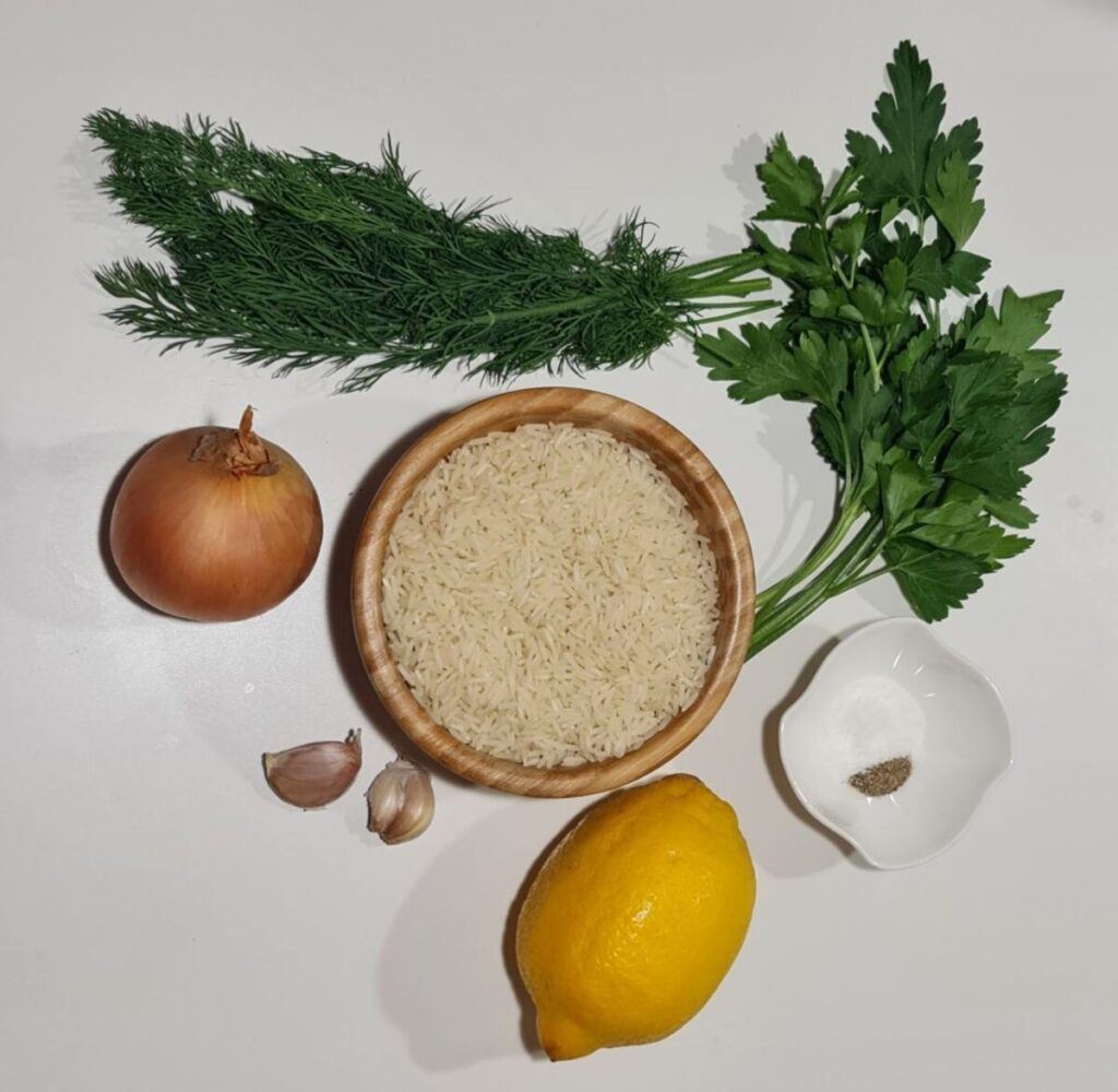 ingredients greek lemon rice