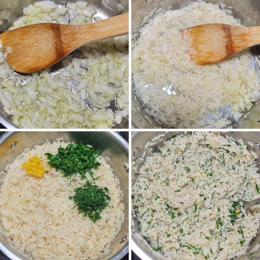 greek lemon rice recipe step by step