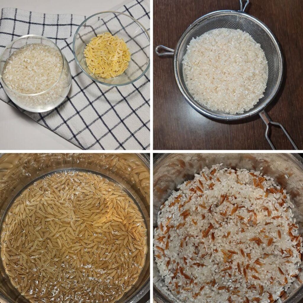 ingredients turkish rice with orzo