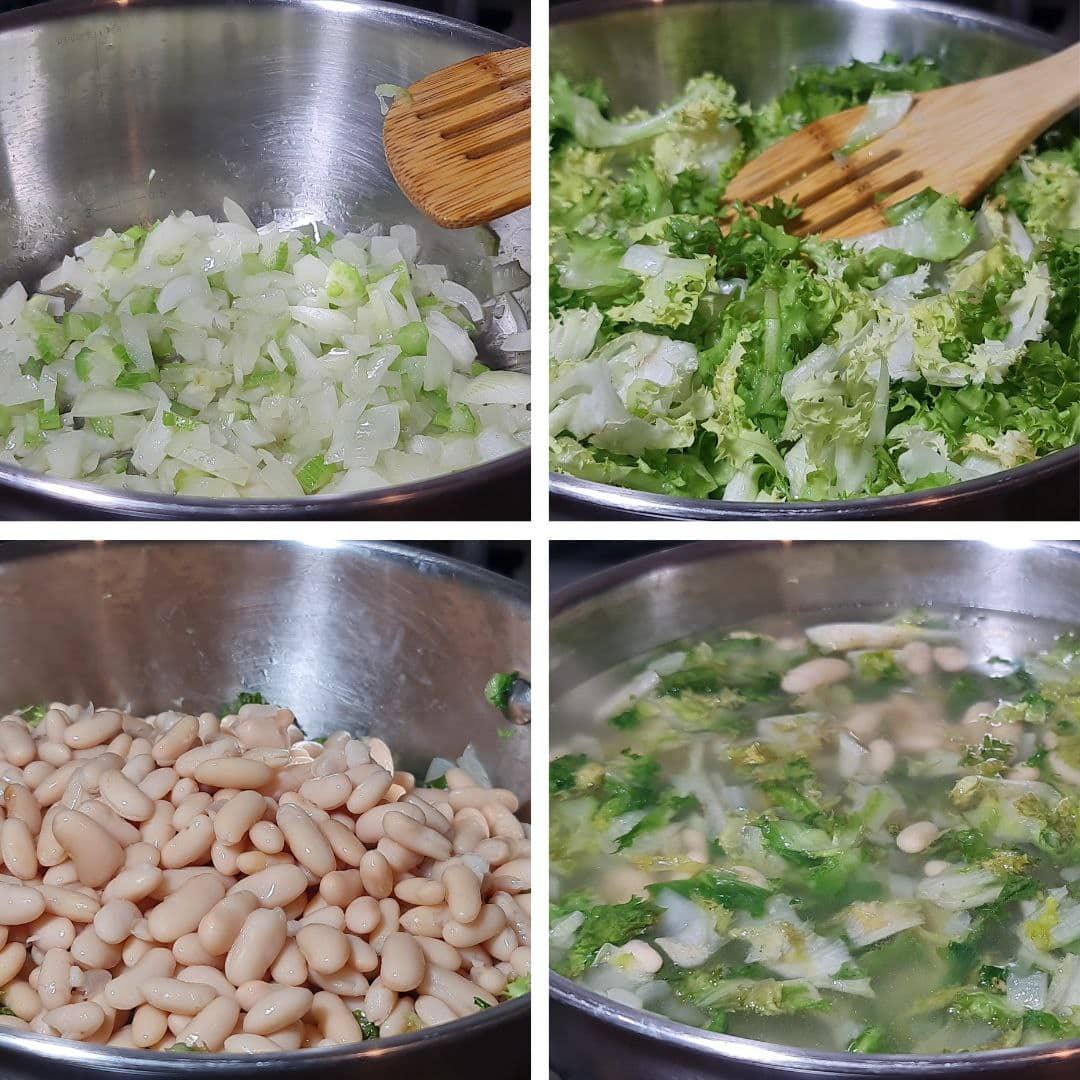 a collage of food in a bowl