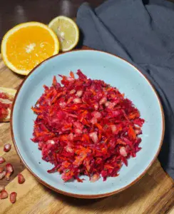 fall beetroot salad serving