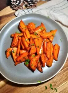brown sugar carrots plate.