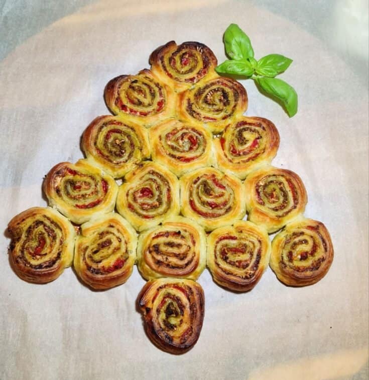 christmas pinwheel appetizer tree