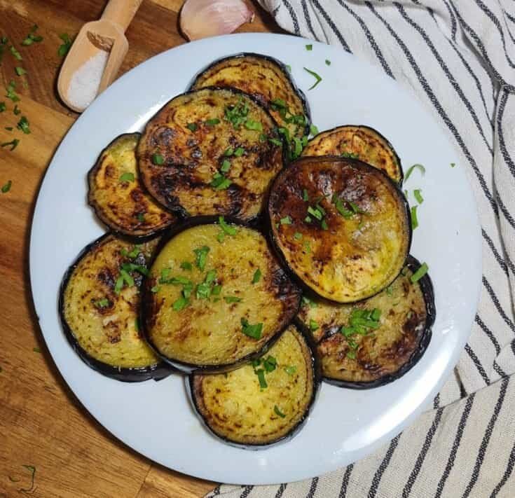 sauteed eggplant recipe served