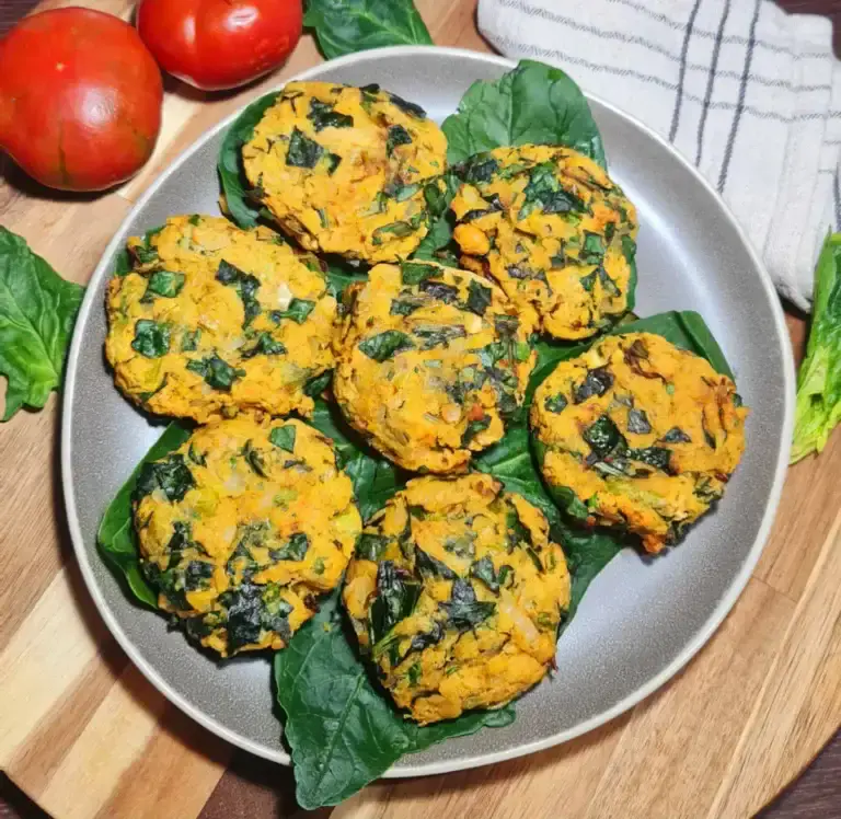 30-Minute Vegan Chickpea Spinach Patties (Crispy & Healthy!)