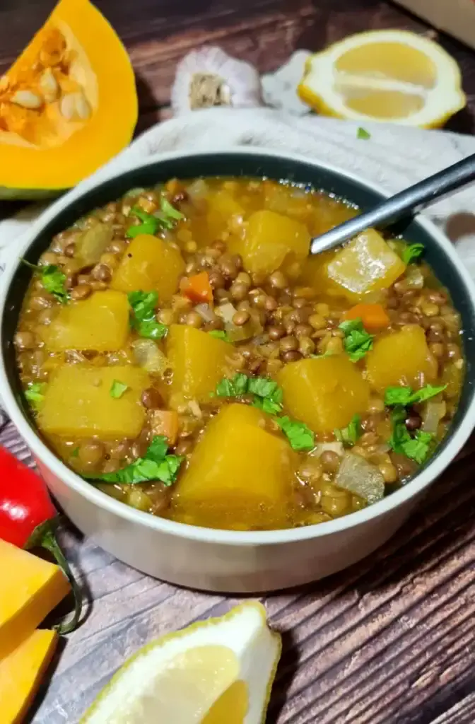 the best vegan butternut squash and lentil soup 2