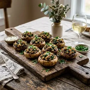 vegan stuffed mushrooms